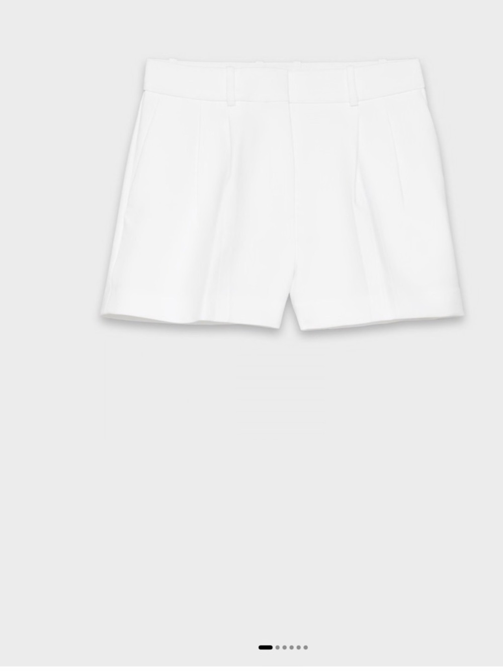 Babaton Pleated Mini Shorts in White - NWT